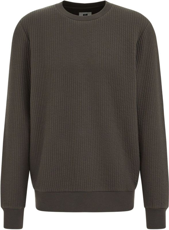 WE Fashion - Sweater - Donkergroen - Met Textuur