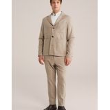 WE Fashion - Gebreide Trui - Wit - Slim Fit - Merino Wol en Acryl