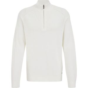 WE Fashion - Gebreide Trui - Wit - Slim Fit - Merino Wol en Acryl