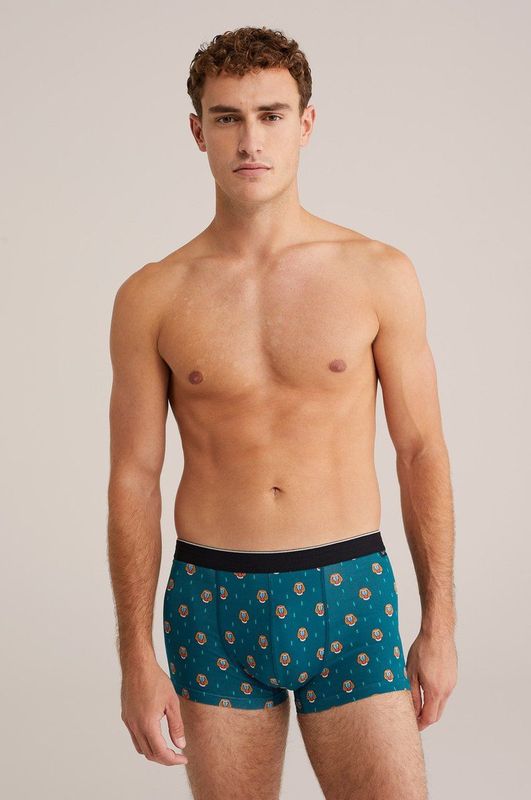 WE Fashion - Boxershort - Petrol - Stretchkatoen