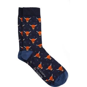 WE Fashion - Sokken - Donkerblauw - Dierenprint