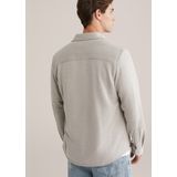 WE Fashion - Overshirt - Grijs Taupe - Heren - Regular Pasvorm