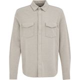 WE Fashion - Overshirt - Grijs Taupe - Heren - Regular Pasvorm