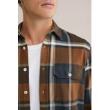 WE Fashion - Overshirt - Cognac - Regular Fit - Lange Mouwen