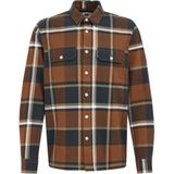 WE Fashion - Overshirt - Cognac - Regular Fit - Lange Mouwen