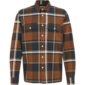 WE Fashion - Overshirt - Cognac - Regular Fit - Lange Mouwen