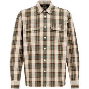 WE Fashion - Overshirt - Donkergroen - Regular Fit - Lange Mouwen