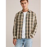 WE Fashion - Overshirt - Donkergroen - Regular Fit - Lange Mouwen