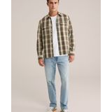 WE Fashion - Overshirt - Donkergroen - Regular Fit - Lange Mouwen