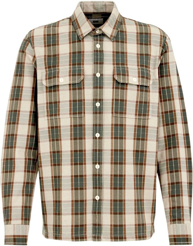 WE Fashion - Overshirt - Donkergroen - Regular Fit - Lange Mouwen