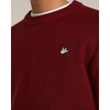 WE Fashion - Fijn Gebreide Trui - Donkerrood