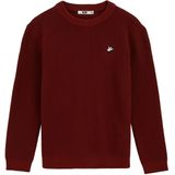WE Fashion - Fijn Gebreide Trui - Donkerrood
