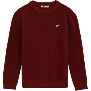 WE Fashion - Fijn Gebreide Trui - Donkerrood