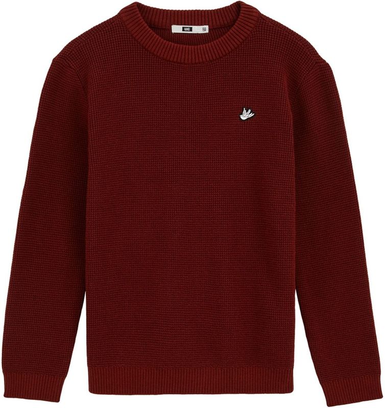 WE Fashion - Fijn Gebreide Trui - Donkerrood