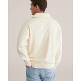 WE Fashion - Sweatshirt - Natuurwit - Halve Rits - Schipperskraag