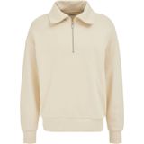 WE Fashion - Sweatshirt - Natuurwit - Halve Rits - Schipperskraag