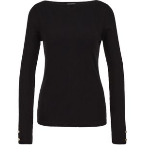 WE Fashion - Top - Zwart - Rib Gebreid