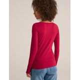 WE Fashion - Shirt - Grenadine - Lange Mouw - Slanke Pasvorm