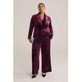WE Fashion - Velvet Wide Leg Pantalon - Dames - Curve
