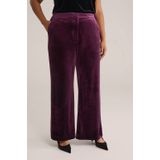 WE Fashion - Velvet Wide Leg Pantalon - Dames - Curve