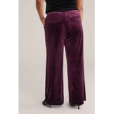 WE Fashion - Velvet Wide Leg Pantalon - Dames - Curve