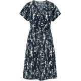 WE Fashion - Dames Jurk - Midi-lengte - V-hals - Korte Mouwen - Met Dessin