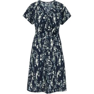 WE Fashion - Dames Jurk - Midi-lengte - V-hals - Korte Mouwen - Met Dessin