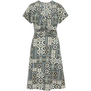 WE Fashion - Jurk - Marine - Hemelsblauw - Pasteelgeel - Pastelgroen