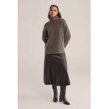 WE Fashion - Gebreide Trui - Taupe - Met Wol