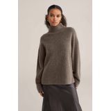 WE Fashion - Gebreide Trui - Taupe - Met Wol