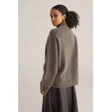 WE Fashion - Gebreide Trui - Taupe - Met Wol