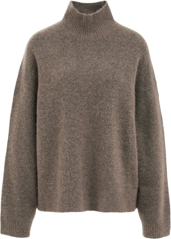 WE Fashion - Gebreide Trui - Taupe - Met Wol