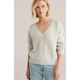 WE Fashion - Gebreide Trui - Beige - Met Wol