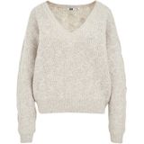 WE Fashion - Gebreide Trui - Beige - Met Wol