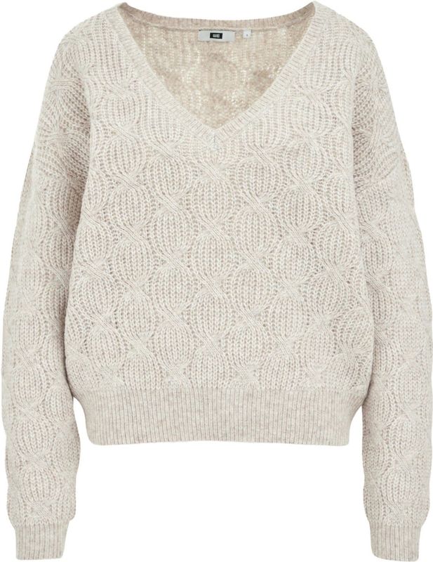 WE Fashion - Gebreide Trui - Beige - Met Wol