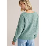 WE Fashion - Dames Trui - Groen - Regular Fit