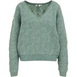 WE Fashion - Dames Trui - Groen - Regular Fit