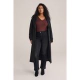 WE Fashion - Dames Jas - Bordeauxrood - Imitatieleer