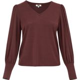 WE Fashion - Dames Jas - Bordeauxrood - Imitatieleer