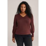 WE Fashion - Dames Jas - Bordeauxrood - Imitatieleer