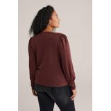 WE Fashion - Dames Jas - Bordeauxrood - Imitatieleer