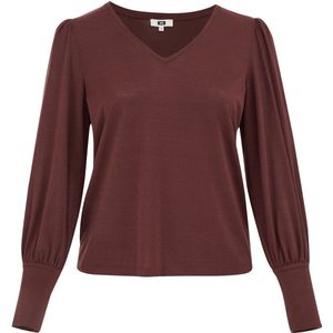 WE Fashion Curve - Blousetop - Donkerrood