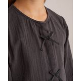 WE Fashion - Blouse - Donkergrijs - Regular Fit - Katoen