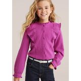 WE Fashion - Gebreid Vest - Donkerroze