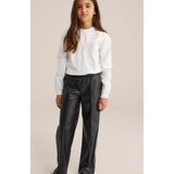 WE Fashion - Top - Katoen - Met Stippenprint - Rechte Mouwen