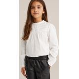 WE Fashion - Top - Katoen - Met Stippenprint - Rechte Mouwen