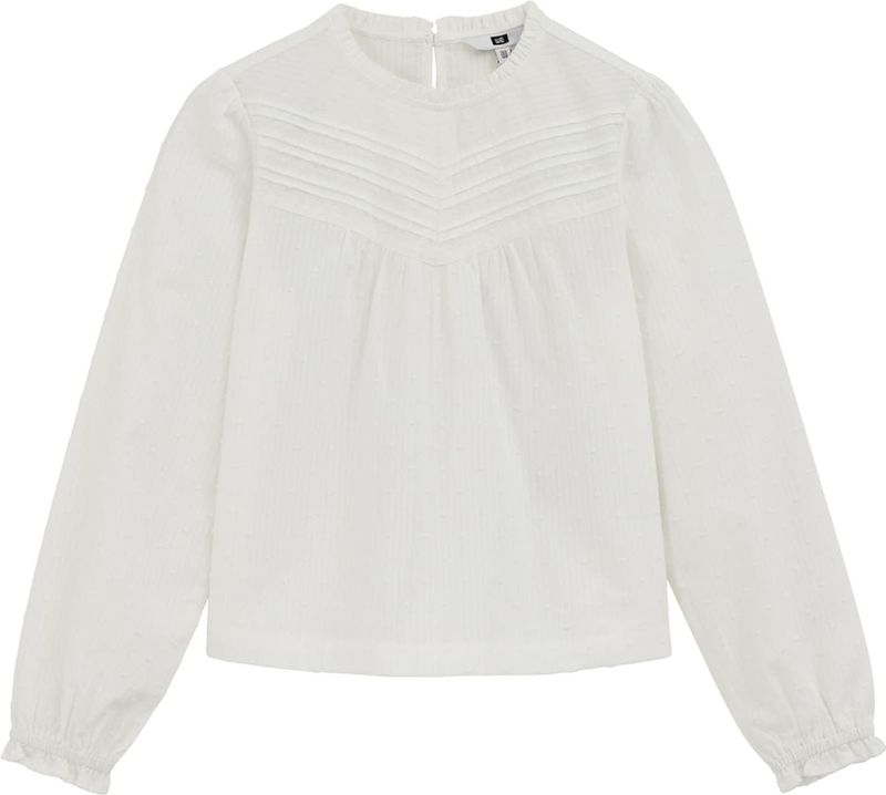 WE Fashion - Top - Katoen - Met Stippenprint en Borduursels