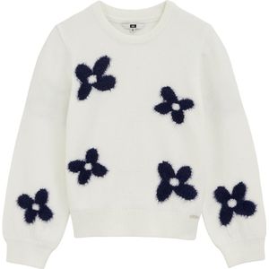 WE Fashion - Meisjes Trui - Wit - Regular Fit - LENZING™ ECOVERO™ Viscose