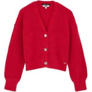 WE Fashion - Vest - V-hals - Knoopsluiting - Grof Breisel - Acryl en Nylon