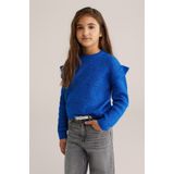 WE Fashion - Gebreide Trui - Kobaltblauw - Lange Mouw